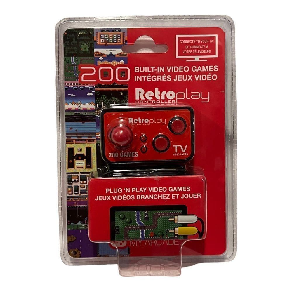 Retroplay My Arcade Controller 200 Built In Video Games TV Plug In New